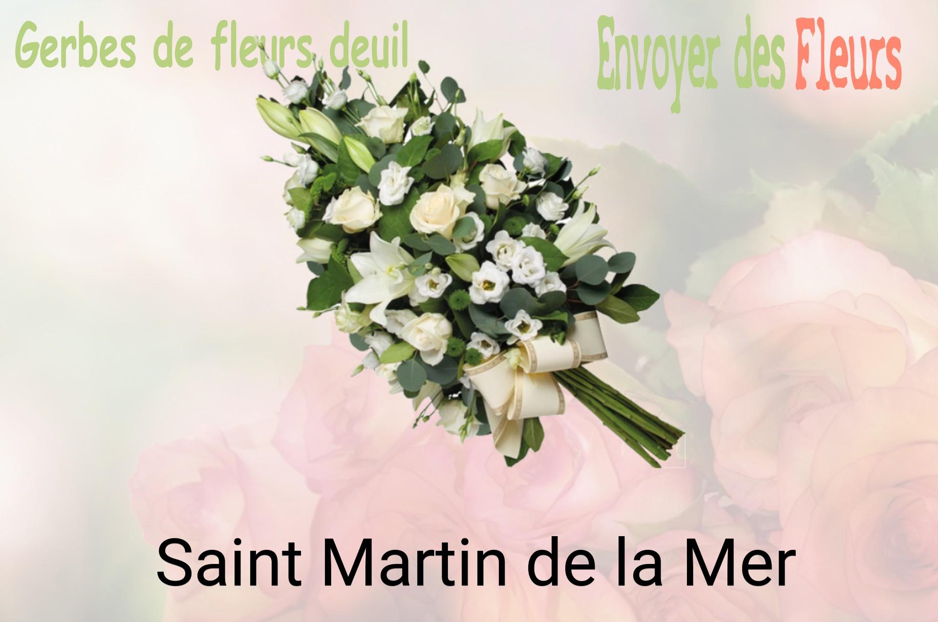Gerbe de fleurs de deuil livrée à Saint-Martin-de-la-Mer